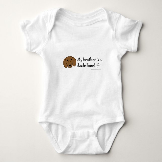 dachshund baby bodysuit (Front)