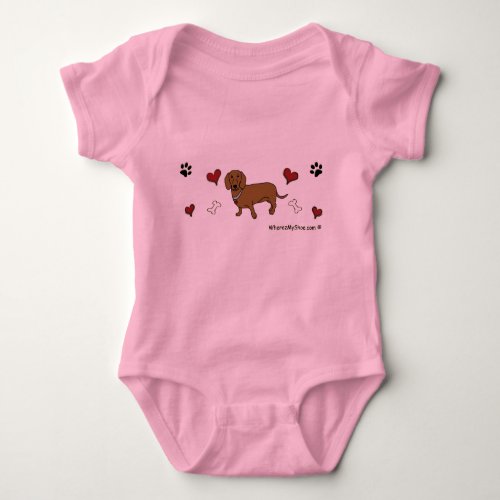 dachshund baby bodysuit