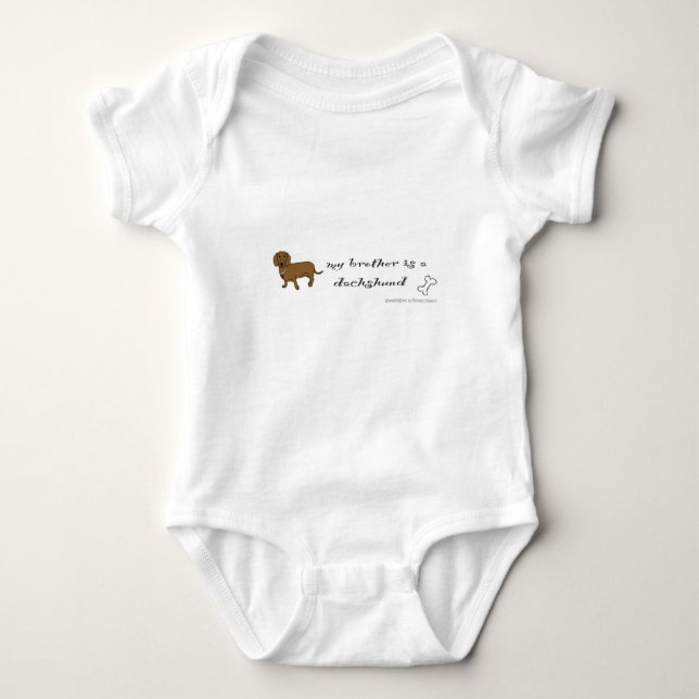 dachshund baby bodysuit (Front)