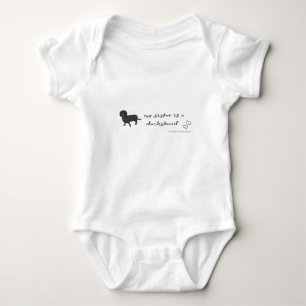 dachshund baby bodysuit