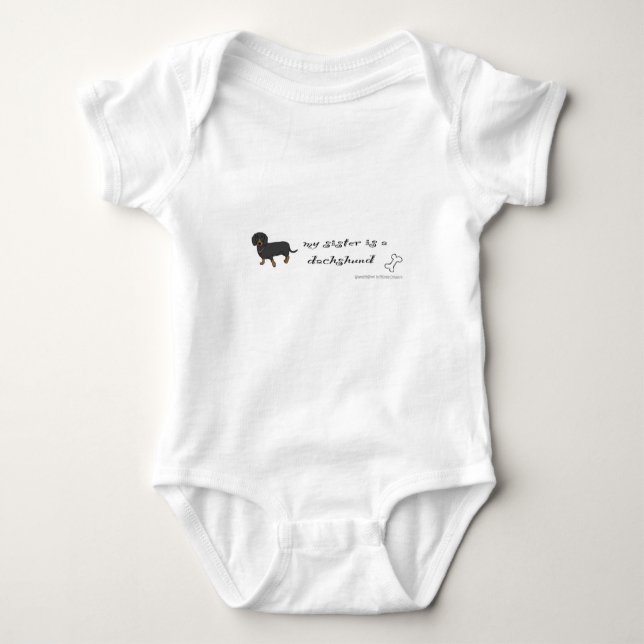 dachshund baby bodysuit (Front)