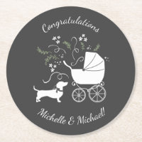 Dachshund Baby Shower Weiner Dog Gender Neutral