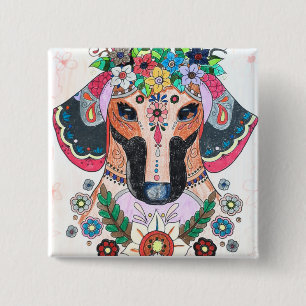 Dachshund badge button