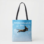 Dachshund bag<br><div class="desc">Dachshund through the Snow tote bag. Perfect as a winter holiday gift for wiener dog lovers. Great for Christmas,  Hanukah,  or just for the winter season.</div>