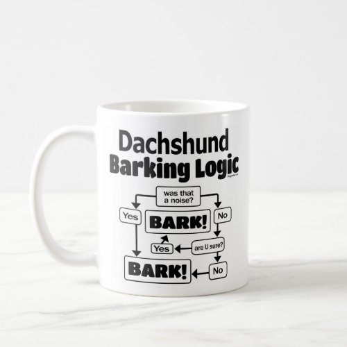 Dachshund Barking Logic Coffee Mug