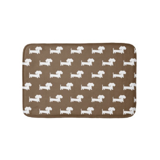 Dachshund Bath Mat Brown Doxie Bathroom Rug