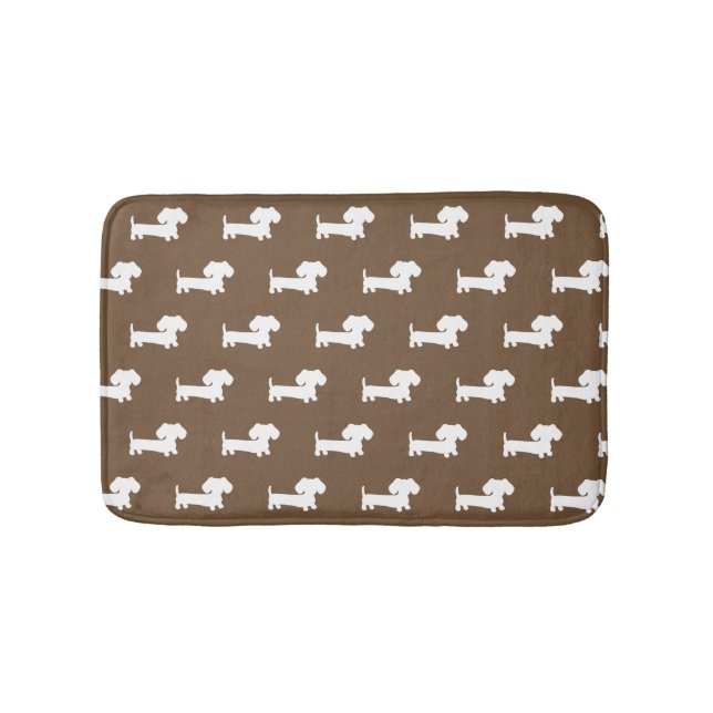 Dachshund Bath Mat Brown Doxie Bathroom Rug (Front)