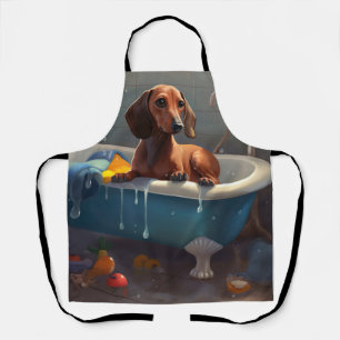 Dachshund Bathtime Fun  Apron