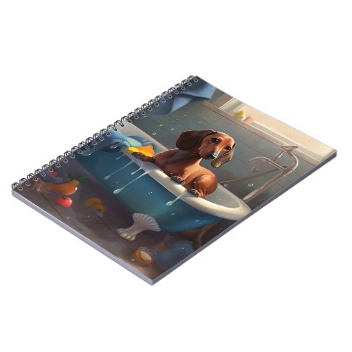 Dachshund Bathtime Fun  Notebook