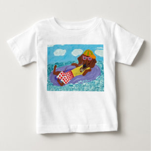 Dachshund Beach Bum Baby T-Shirt