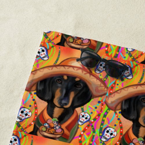 DACHSHUND     BEACH TOWEL