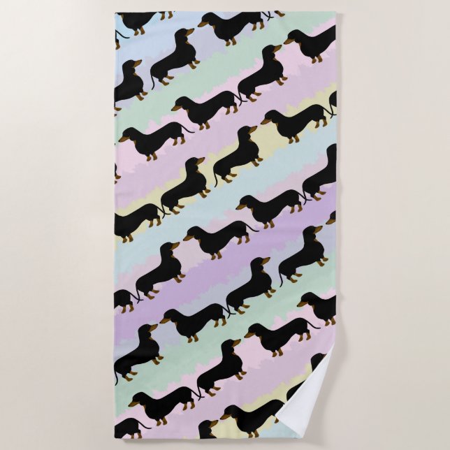Dachshund Beach Towel (Front)