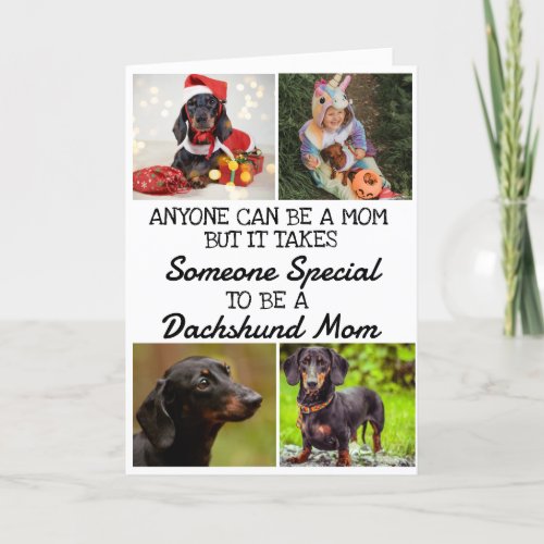 Dachshund Best Mom Mothers Day Card