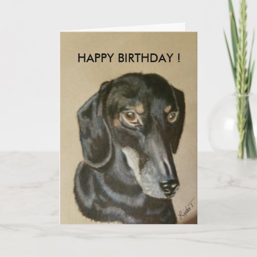 Dachshund Birthday Card