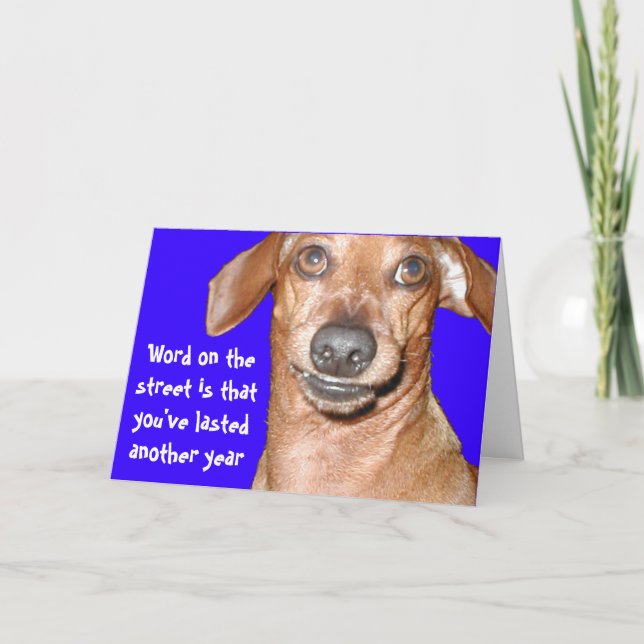 Dachshund Birthday Card (Front)