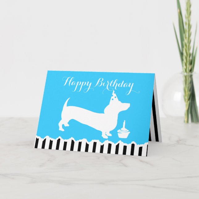 Dachshund Birthday Card (Front)
