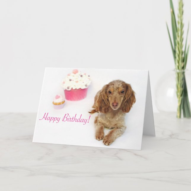 Dachshund Birthday Card (Front)