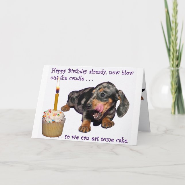 Dachshund Birthday  Card (Front)