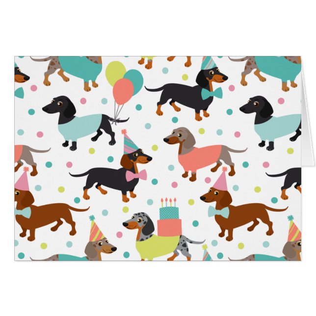 Dachshund Birthday Cards (Front Horizontal)