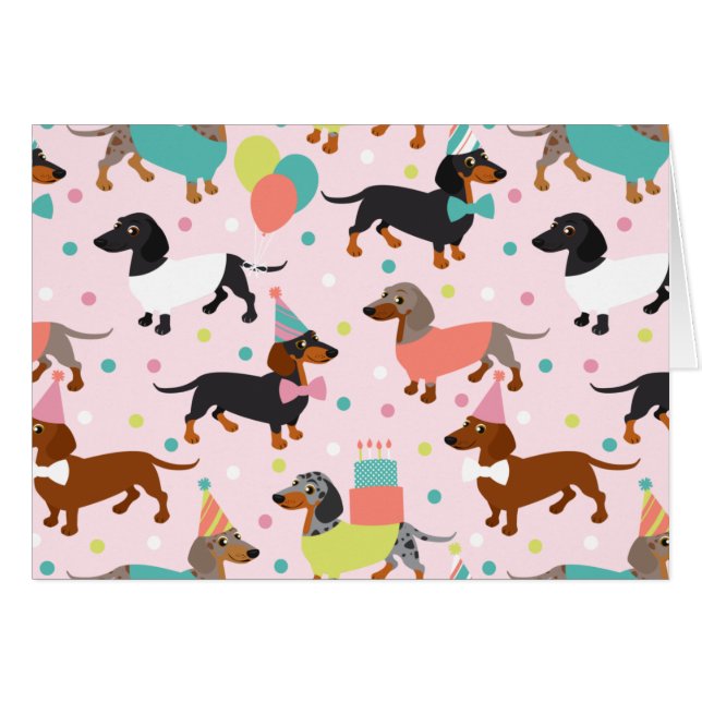 Dachshund Birthday Cards (Front Horizontal)