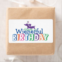 Dachshund Birthday Gift Tags Wienerful Birthday