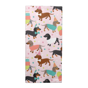 Dachshund Birthday Party Celebration Cloth Napkin