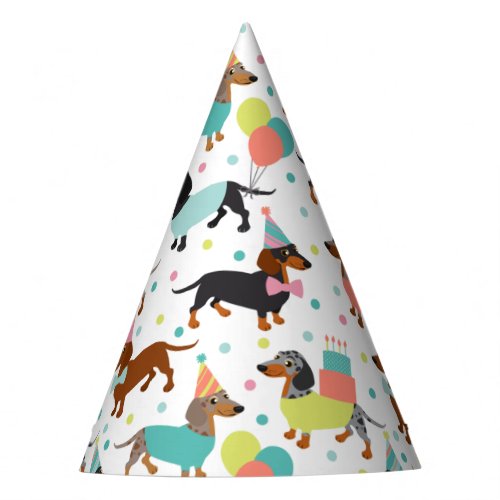 Dachshund Birthday Party Celebration Party Hat