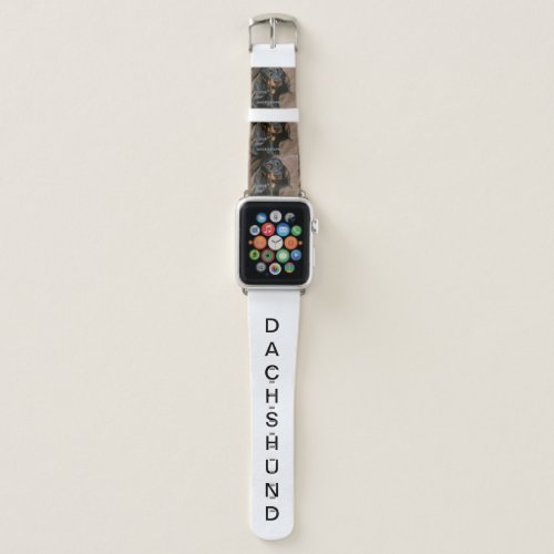 dachshund_black and tan love w pic apple watch band