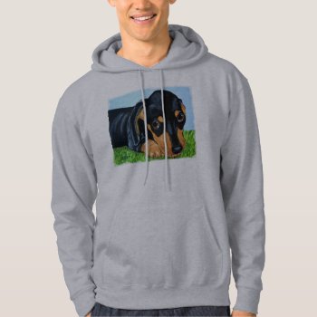 Dachshund Black And Tan Puppy Dog Sweatshirt by J_Ellison_Art at Zazzle