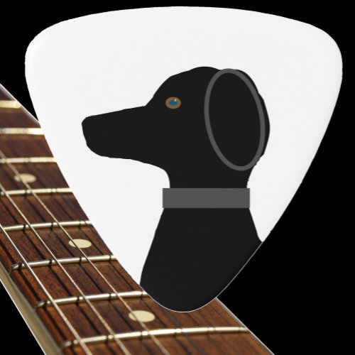 Dachshund Black Sausage Dog Animal Pet Silhouette Guitar Pick
