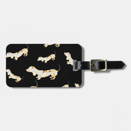 DACHSHUND BLING LUGGAGE TAG