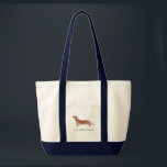 Dachshund Boat Tote Bag<br><div class="desc">Calling all doxie lovers! This tote is wonderfully soft and perfect for heading to your local bookstore or coffee shop. Technically it can fit a mini dachshund in it,  too. ;)</div>