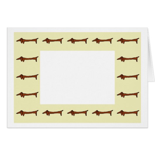 Dachshund Border Cards (Front Horizontal)