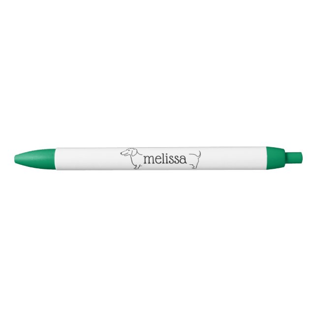 Dachshund Border | Custom Name Template Pen (Front)