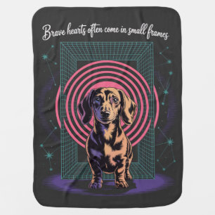 Dachshund Brave Hearts Often Come In Small Frames Baby Blanket