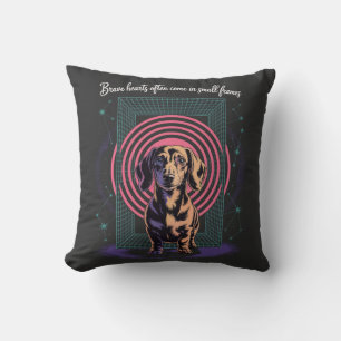 Dachshund Brave Hearts Often Come In Small Frames Throw Pillow