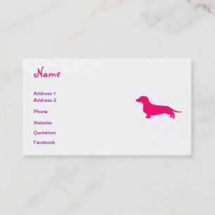 Dachshund Breeder Business Card