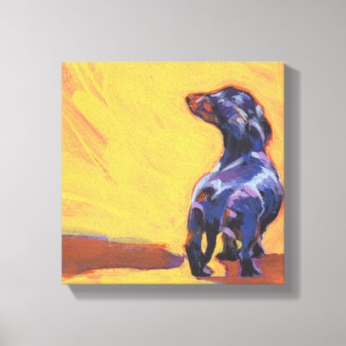 dachshund Bright Colorful Pop Dog Art Canvas Print