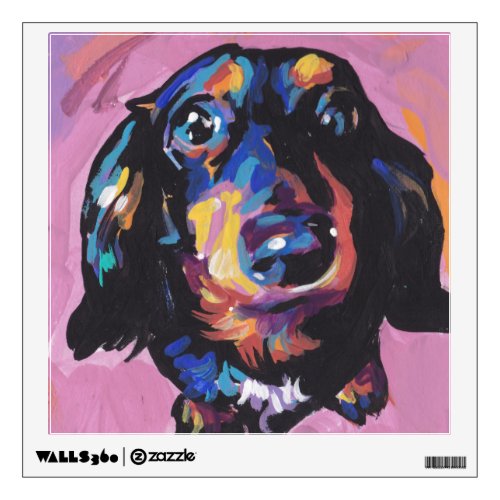 dachshund Bright Colorful Pop Dog Art Wall Decal