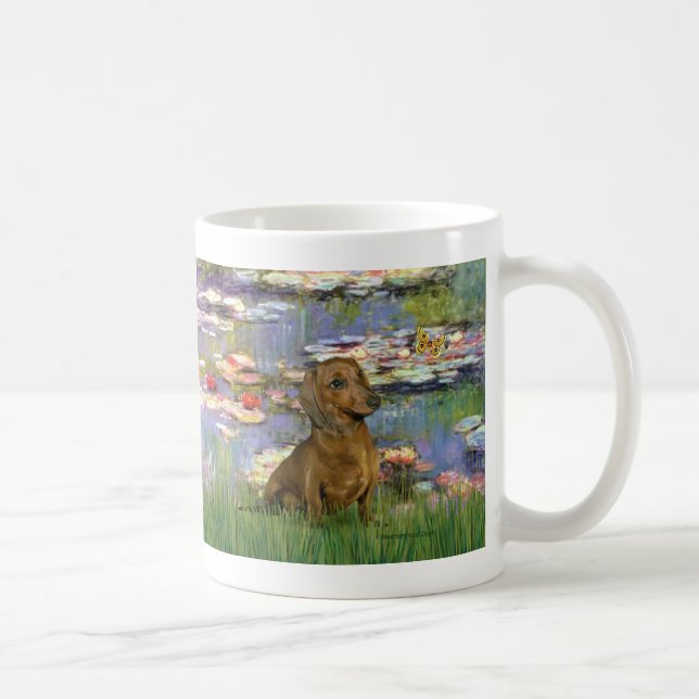 Dachshund (brown1) - Lilies 2 Coffee Mug (Right)
