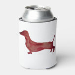Dachshund Brown Dog Combo Custom Can Cooler at Zazzle