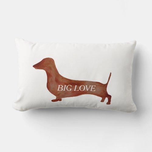 Dachshund Brown Dog Lumbar Pillow 33 cm x 53 cm