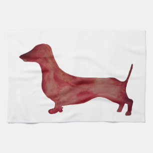 Dachshund Brown Dog  Ring Tea Towel 40.6 cm x 61