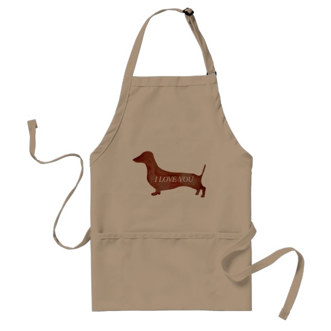 Dachshund Brown Dog  Ringer Combo MuStandard Apron (Front)