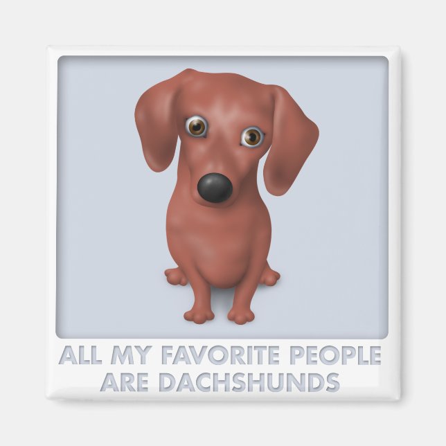Dachshund (Brown) Favorite Magnet (Front)