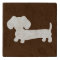 Dachshund Brown Travertine Stone Trivet Doxie Dog