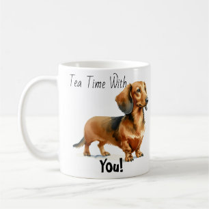  Dachshund Browns 'Tea Time'  Coffee Mug