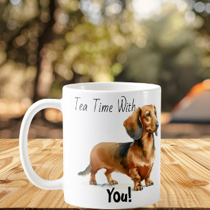  Dachshund Browns 'Tea Time'  Coffee Mug
