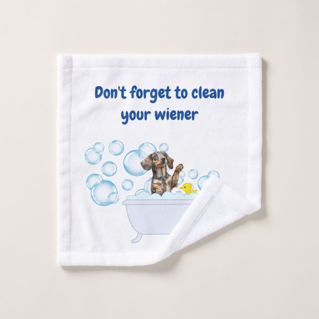 DACHSHUND BUBBLE BATH WASH CLOTH (Wash Cloth)