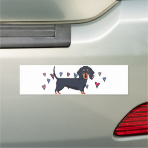 "Dachshund" bumper car magnet. Magnet